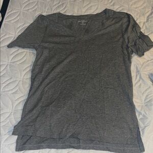 Eddie Bauer Gray V-Neck Top